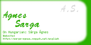 agnes sarga business card