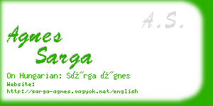 agnes sarga business card